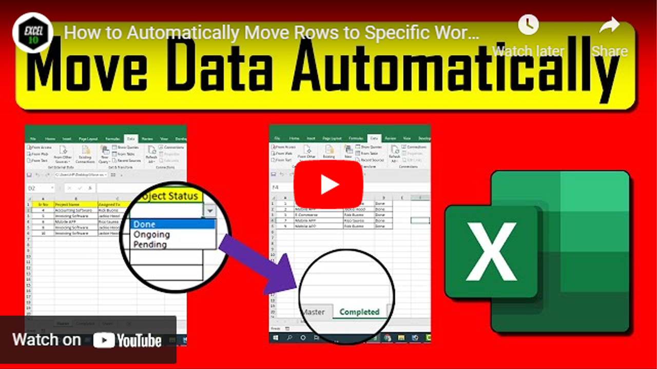 How to Automatically Move Rows to a Specific Worksheet Based on Text in Microsoft Excel